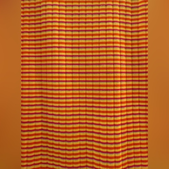 Nasty Gal Romping Around Retro Striped Romper Orange Yellow Pink Small - Picture 4 of 6